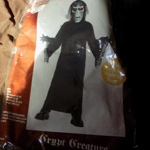 Crypt keeper kids Halloween costume with light up mask  size Medium (8-10)